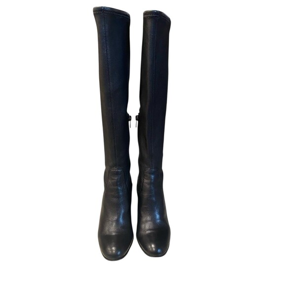 Coach Bergen Over Knee Black Nappa Leather Block Heel Boots Women's Size 5B - Picture 2 of 13